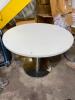 White Round Table with chrome base - 7