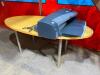 Wooden Oval Table with silver legs - 3