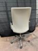 6 Gray Executive Office Chair with Silver Base and Silver/Black Arms - 3