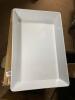 6 White Serving Trays - 2