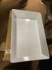 6 White Serving Trays