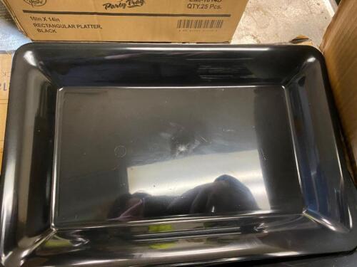 36 Black Serving Trays