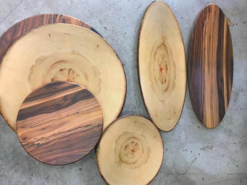 6 Wood look trays