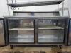 Refrigerated sandwich table with over shelves - 2