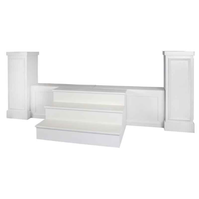 White Trim Stage Columns