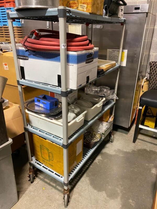 Plastic Shelving Unit on Wheels