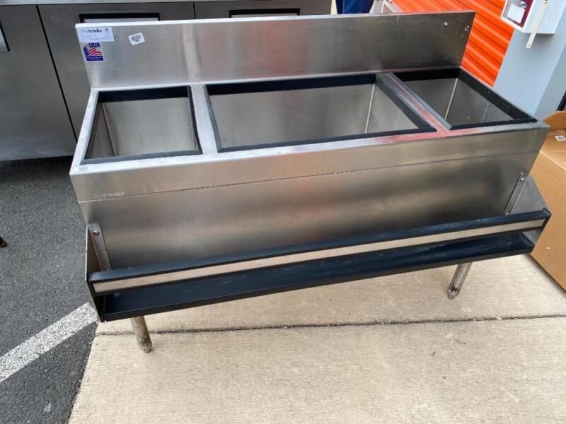 Glastender Under Bar 3 Compartment Ice Bin 