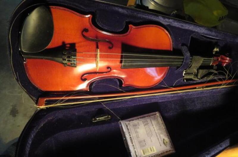 Violin in case