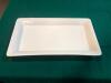 (21) 21" x 13" White Rectangular Serving Platter