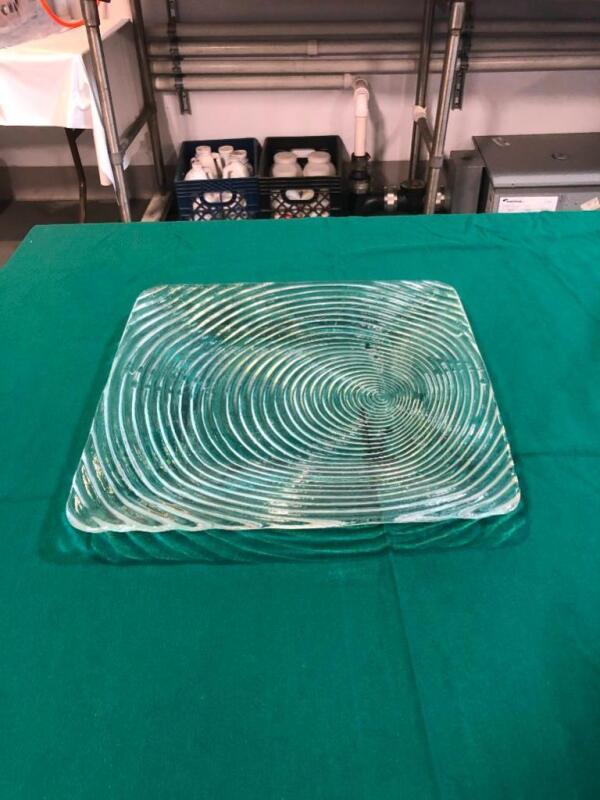 (5) 13" Clear Square Platter