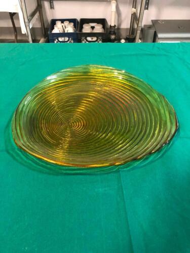 (13) 13" Amber Triangular Platter