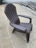 10 Brown/White Plastic Adirondack Chairs - 2