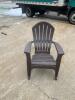 10 Brown/White Plastic Adirondack Chairs