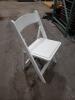 White Wood Padded Folding Chairs