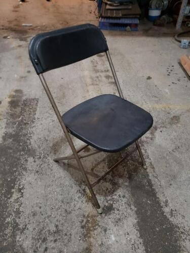 Black on Bronze Metal Folding Chairs