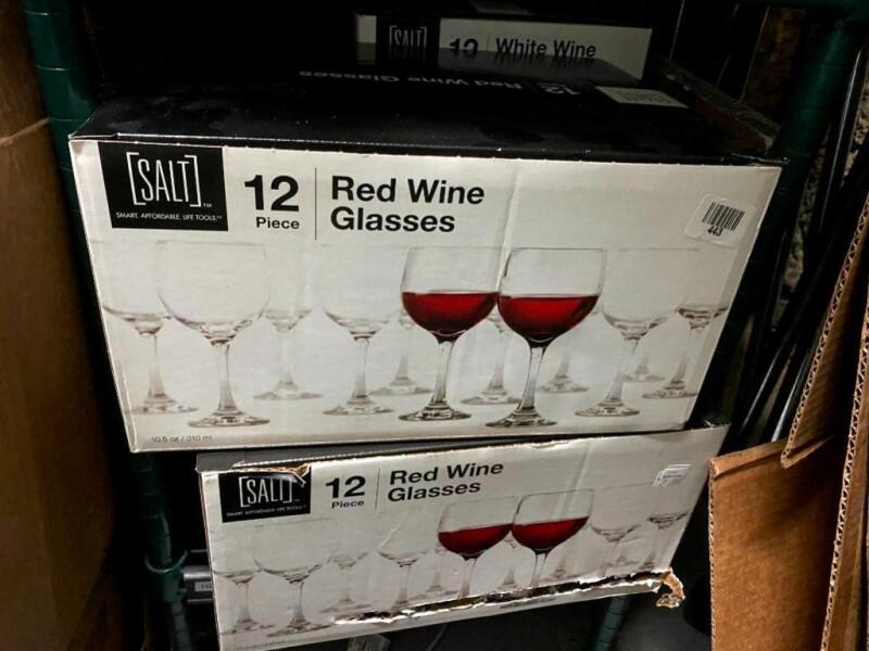 Assorted Red and White Wine Glasses