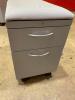 6 Filing Cabinets with padded top and wheels - 4