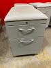 6 Filing Cabinets with padded top and wheels - 6