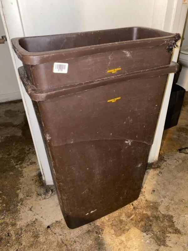 4 Brown Trash Bins