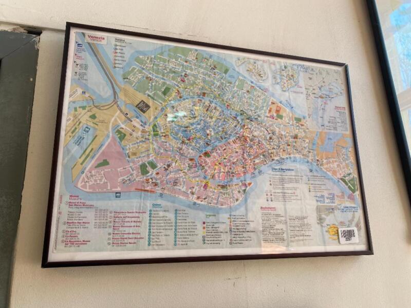 Framed Venice Map