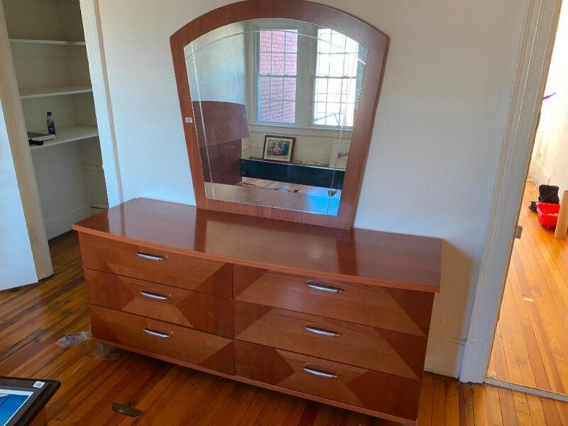 Six Drawer Dresser with Mirror