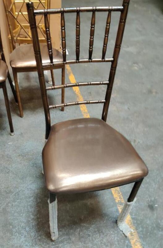 108 Brand New Antique Chocolate Metal Ballroom Chiavari Chair