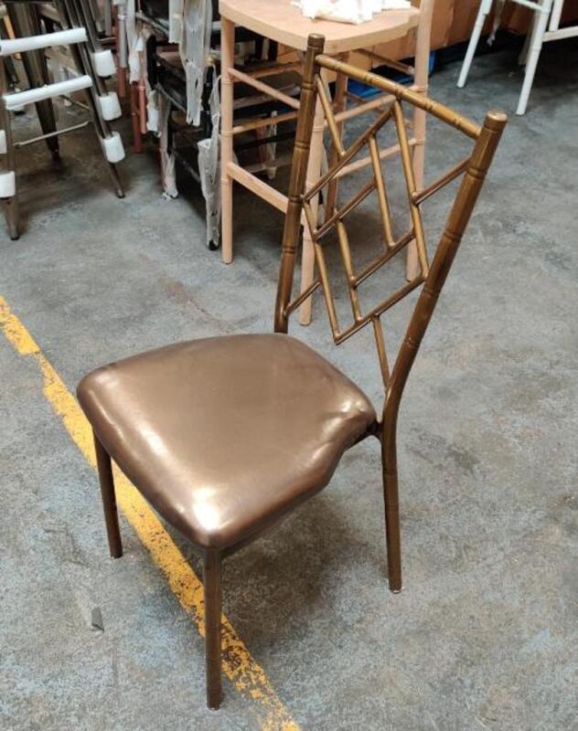 60 Brand New Antique Bronze Metal Ballroom Rose Chair