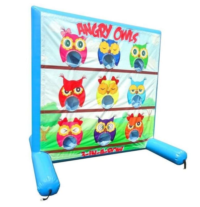 Angry Owls/ Shark Bite Inflatable frame game