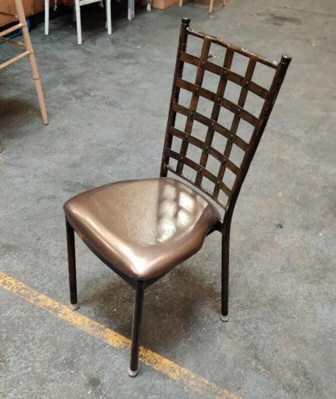 80 Brand New Antique Chocolate Metal Ballroom Natalie Chair