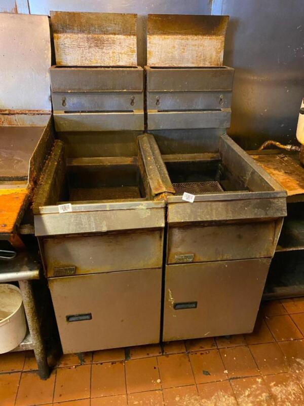 2 Pitco Frialator Floor Fryers