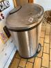 Silver Trash Can with cover and foot pedal - 2