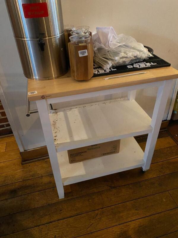 Wood Bar Cart