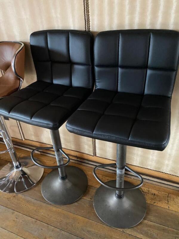 Black Leather Bar Chairs