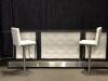 Black and White Tufted Bar and Stools