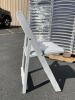 20 White Padded Resin Chairs  - 2