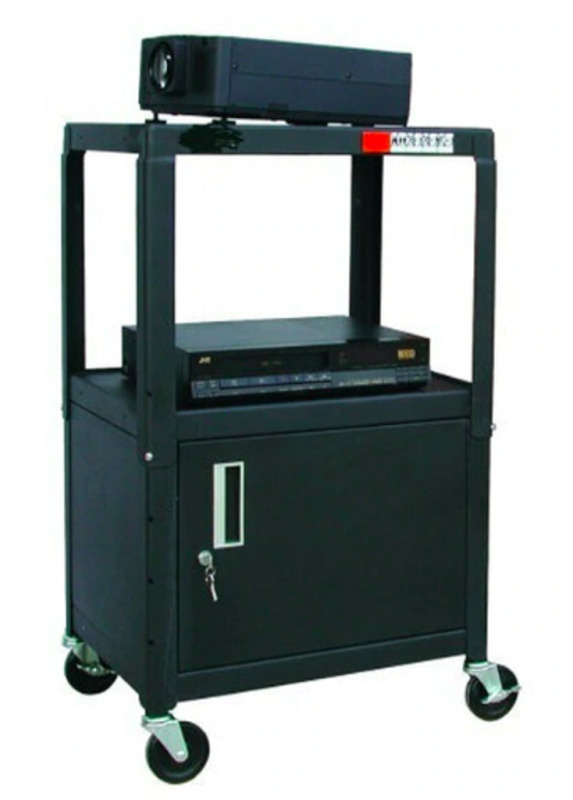 NEW in Box - HamiltonBuhl Adjustable Height Steel Cart with Locking Security Cabinet