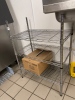 2 wire shelving units with contents - 2