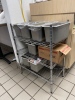 2 wire shelving units with contents - 4