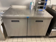 2 door worktop refrigerator