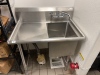 38 inch 1 compartment sink - 2