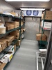 All shelving inside walk in freezer