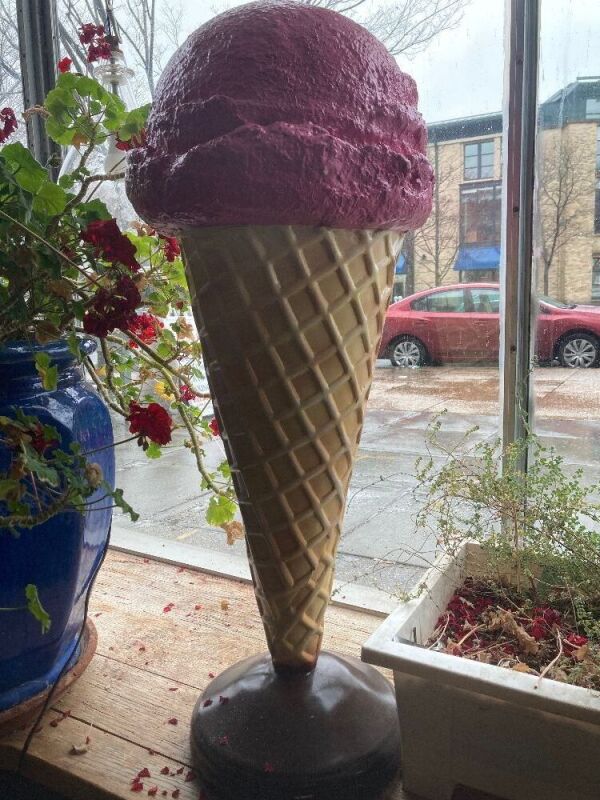 Floor Standing Ice Cream Waffle Cone in Strawberry!