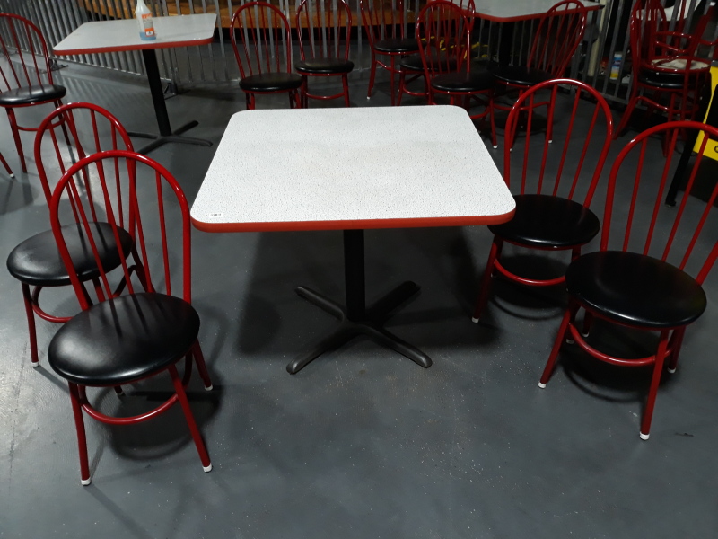 Table and 4 Ice Cream Parlor Chairs