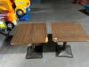 2 Square Woodgrain Tables - 2