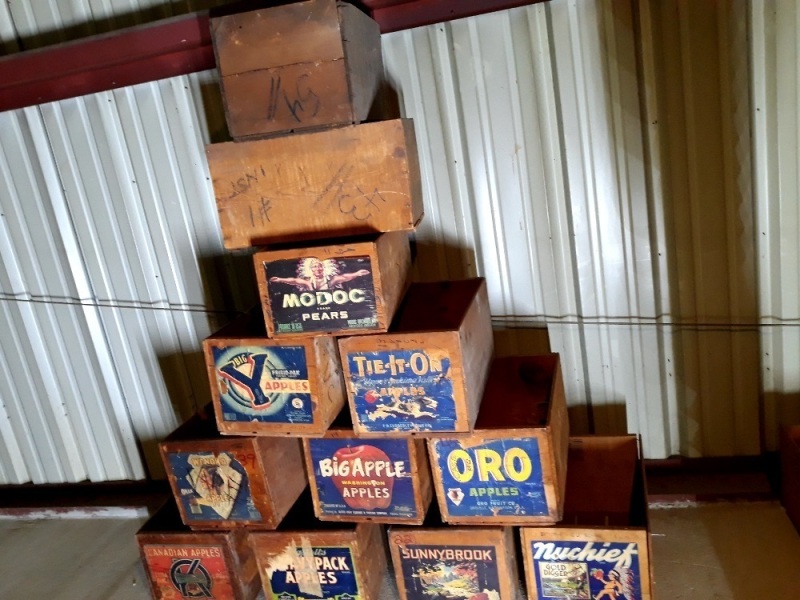 Antique Advertising Wooden Apple and Fruit Crates