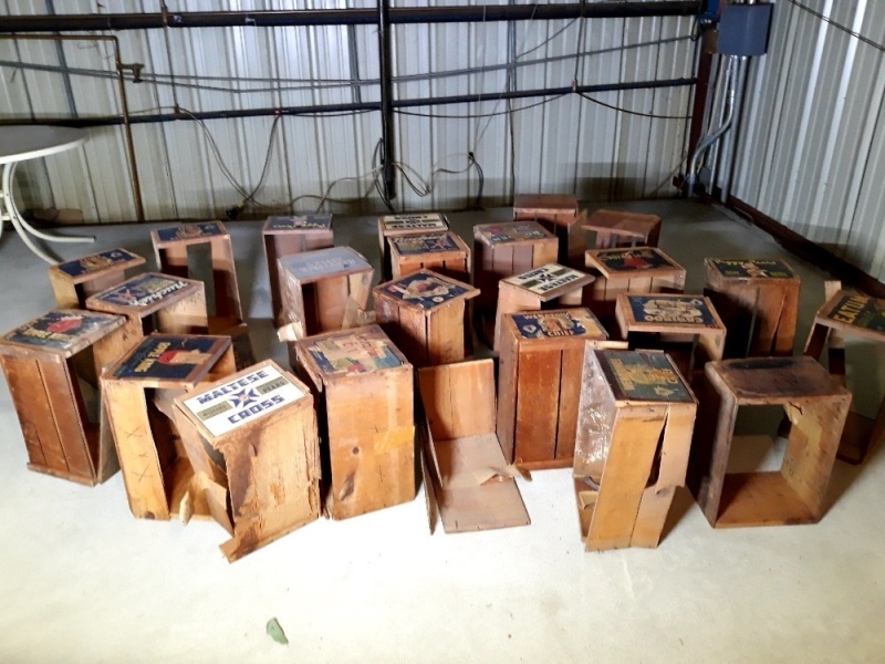 Lot of Antique Advertising Crates - Broken and Incomplete