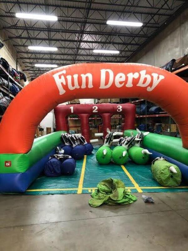 Derby Race w/ Horses Inflatable