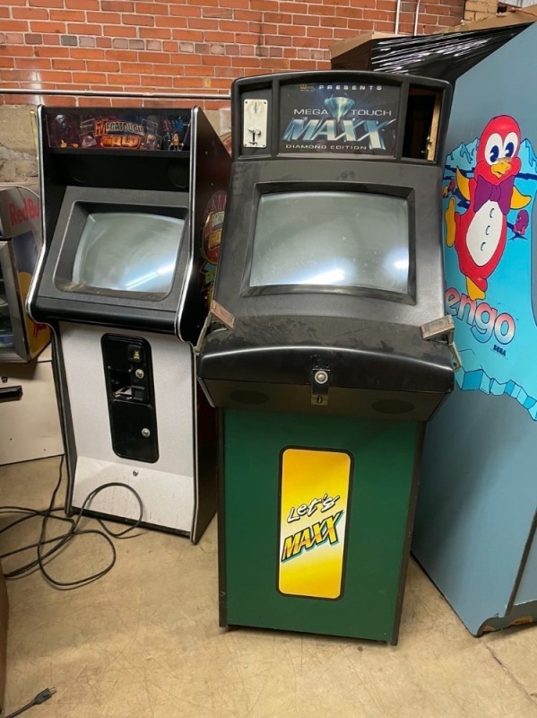 Pair of upright Merit Mega Touch Touchscreen Games