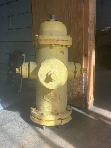 Yellow Cast Iron Fire Hydrant