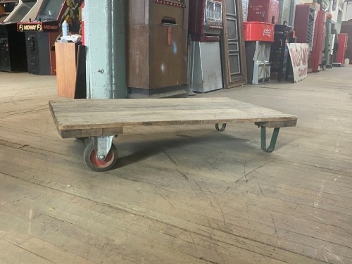 Oak Industrial Cart